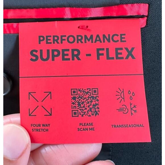 NWT Hugo Double Breasted Button Suit Jacket Size Medium Men’s Black Flame Detail - Picture 6 of 10